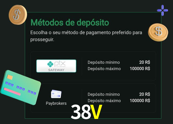 O cassino 38V oferece uma grande variedade de métodos de pagamento